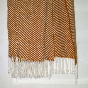 Target Mustard Yellow Chevron Patterned Throw Blanket